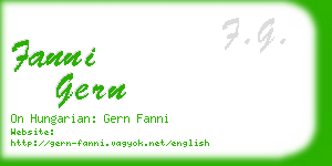 fanni gern business card